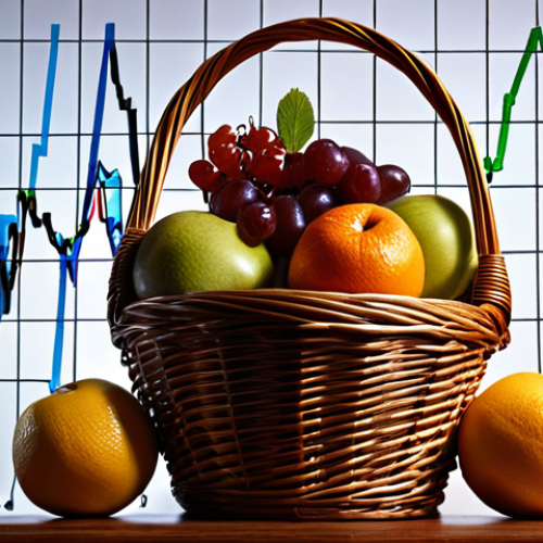 Home 4 **
"A diverse group of fruits in a basket, representing the diversification benefit of index fund investing, contrasted with individual stock charts in the background. Warm, inviting lighting."
**