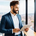 인덱스 투자로 재정적 자유 얻기 - **Financial Serenity through Index Investing:**
    A serene, gender-neutral young professional in t...